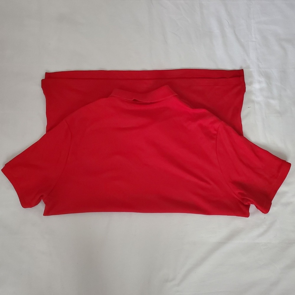 POLO Ralph Lauren Men's Red Solid Mesh Short Sleeve Polo Shirt Size XL - Picture 5 of 12